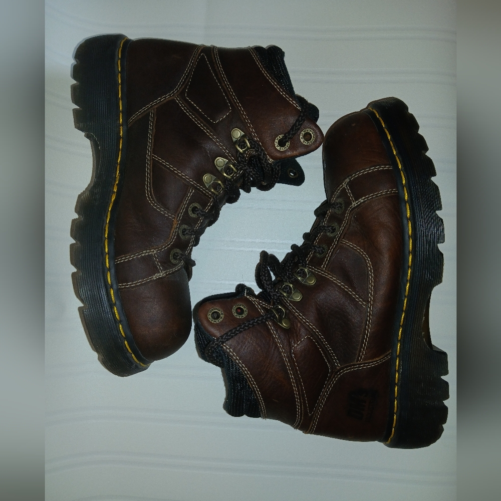 Dr.Marten's Industrial Men's 9 Boots, Brown, Steel Toe
